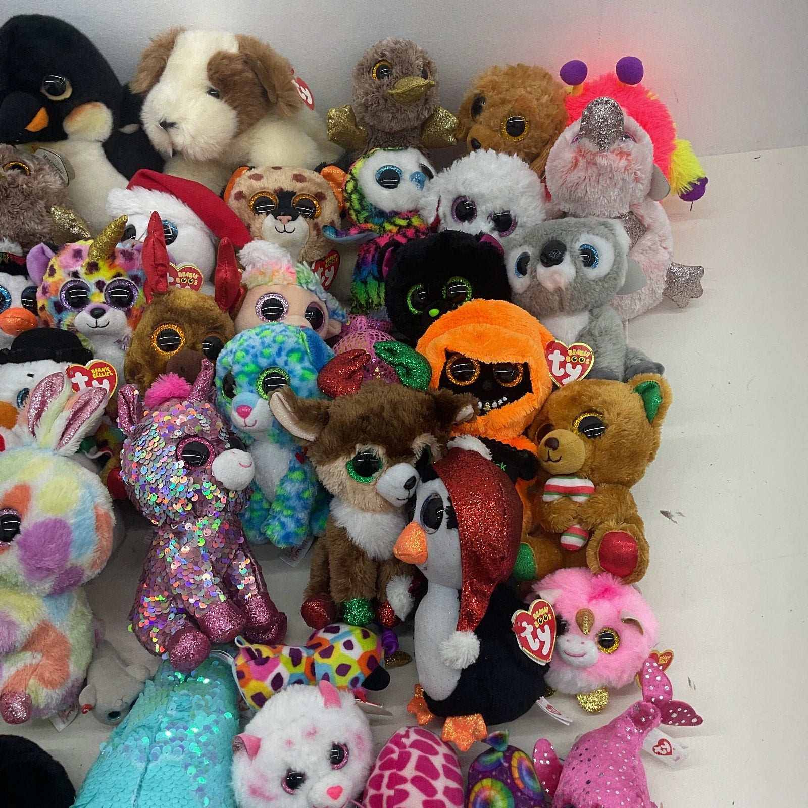 Preowned TY Beanie Boos Mixed Stuffed Animals LOT 13 lbs LOT Mini Plush Dolls - Warehouse Toys