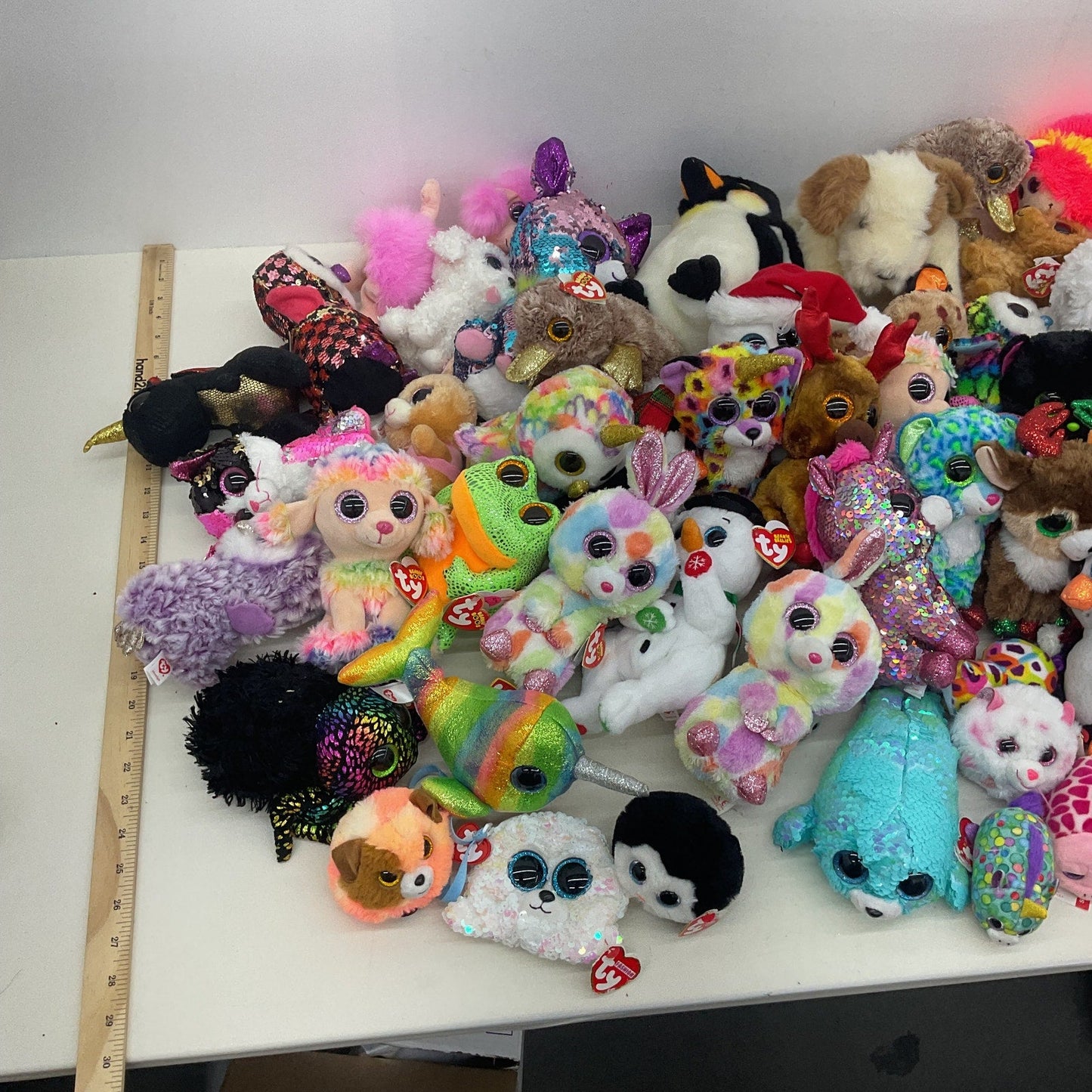 Preowned TY Beanie Boos Mixed Stuffed Animals LOT 13 lbs LOT Mini Plush Dolls - Warehouse Toys