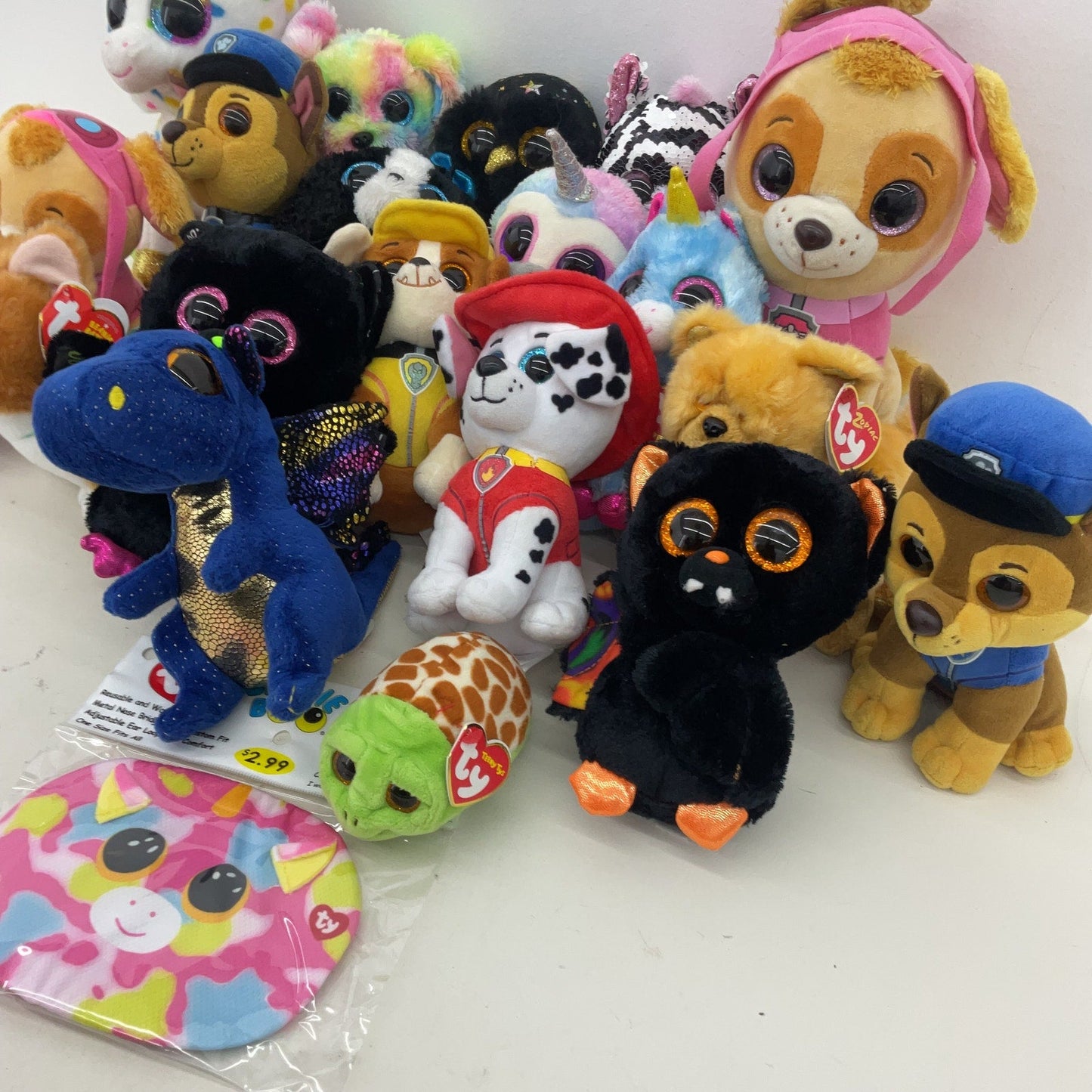 Preowned TY Beanie Boos Multicolor Stuffed Animals LOT 5 lbs Mixed Paw Patrol - Warehouse Toys