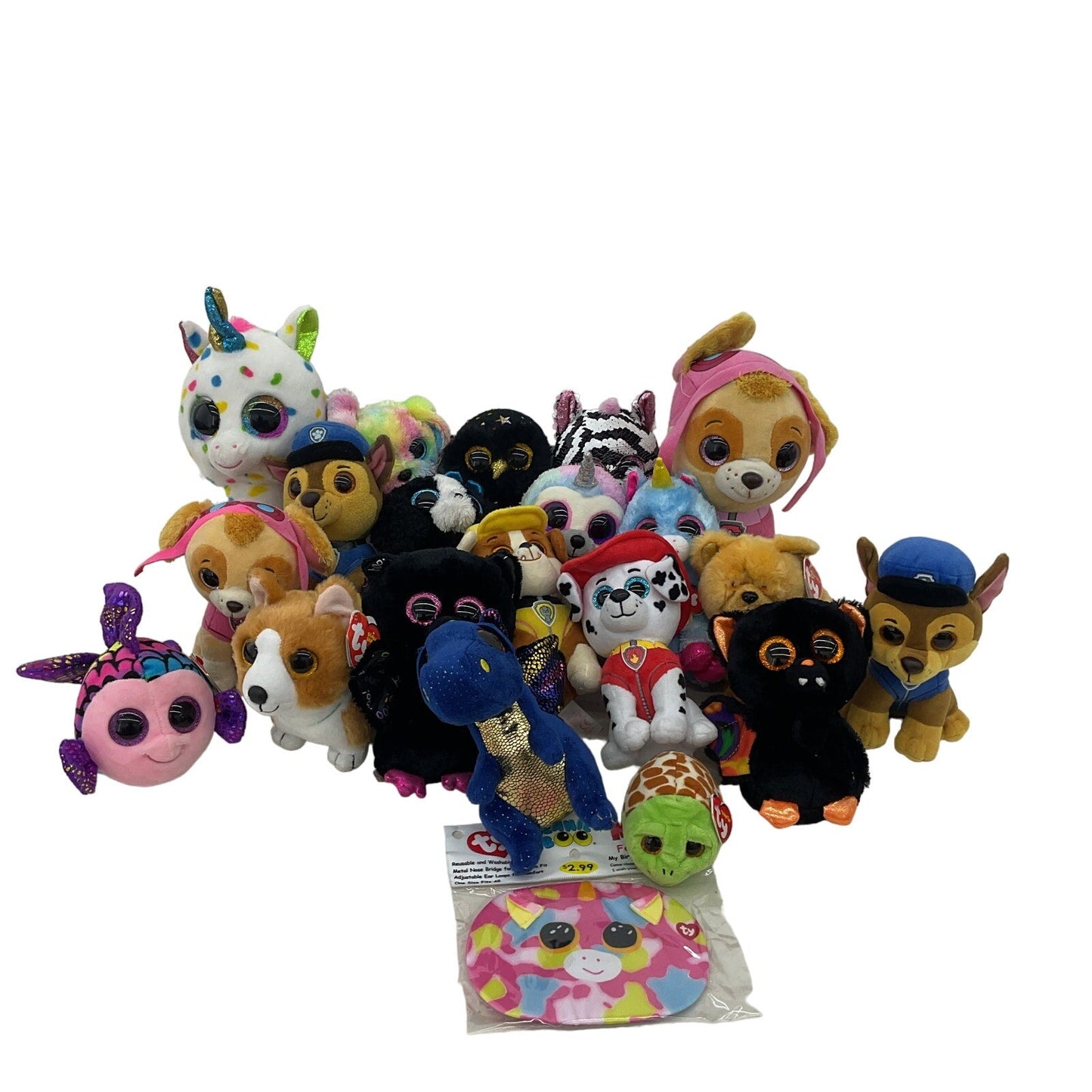 Preowned TY Beanie Boos Multicolor Stuffed Animals LOT 5 lbs Mixed Paw Patrol - Warehouse Toys