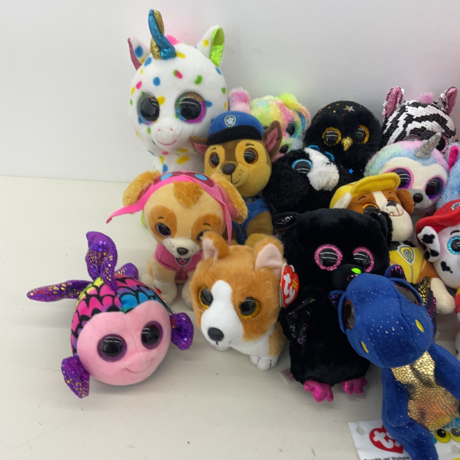 Preowned TY Beanie Boos Multicolor Stuffed Animals LOT 5 lbs Mixed Paw Patrol - Warehouse Toys