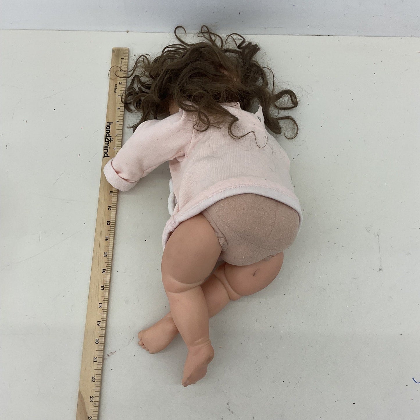 Preowned Unbranded Realistic Brunette Baby Doll Little Girl Play Toy Beautiful - Warehouse Toys