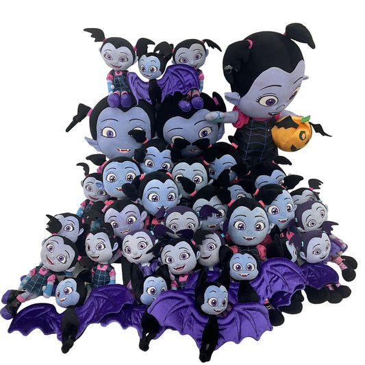 Preowned Vampirina Plush Purple/Black Disney Halloween Spooky Dolls LOT 13 lbs - Warehouse Toys