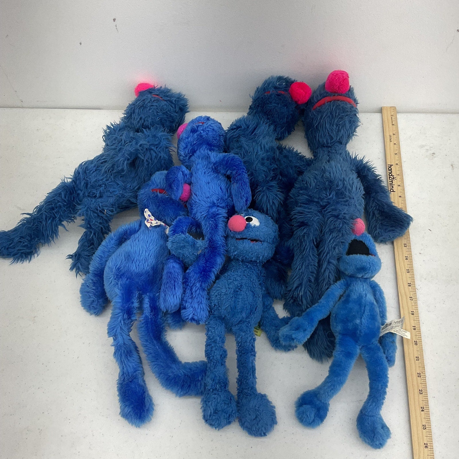 Preowned Vintage LOT Sesame Street Grover Character Plush Dolls Stuffed Gund - Warehouse Toys