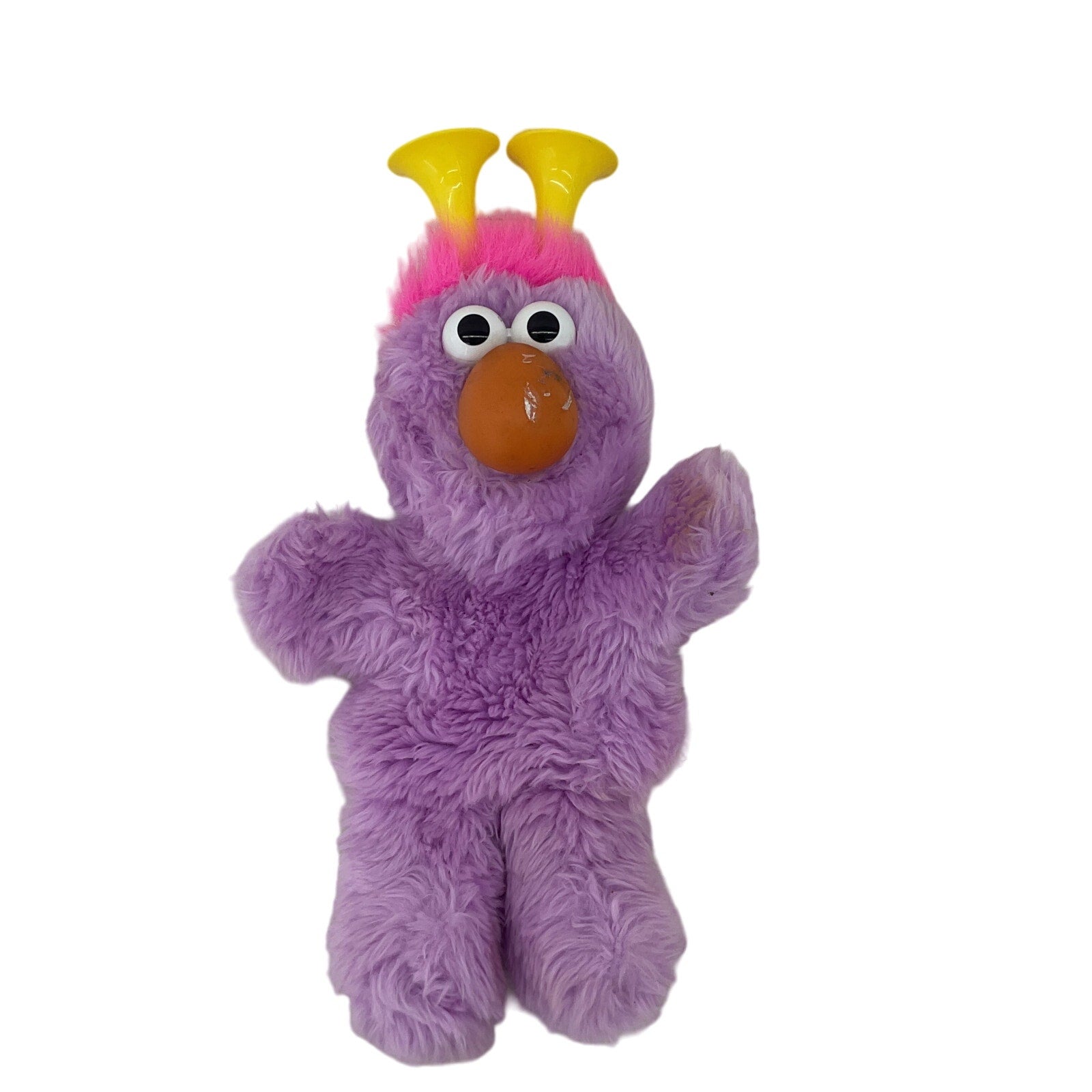 Preowned Vintage Sesame Street Applause Purple Honker Monster Stuffed Animal - Warehouse Toys