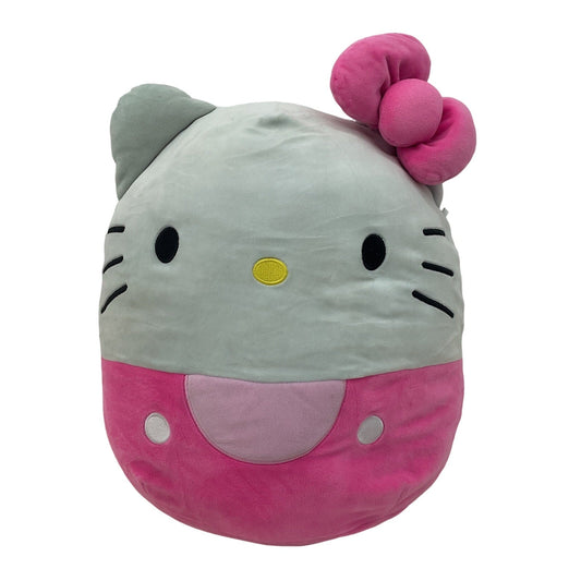 Preowned White Pink Hello Kitty Soft Cuddly Sanrio Stuffed Animal - Toy - Warehouse Toys