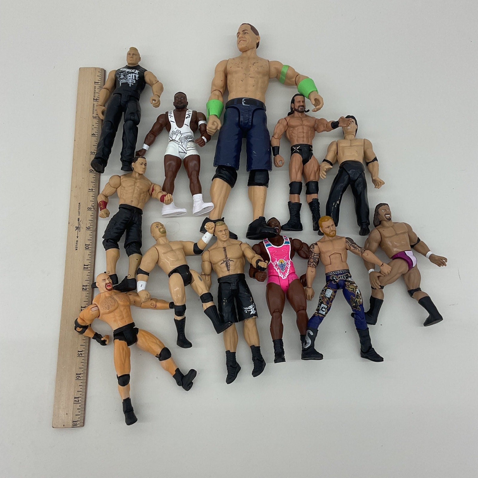 Preowned WWE WCW WWF Action Figure, Multicolor, Plastic Toy Lot - Warehouse Toys