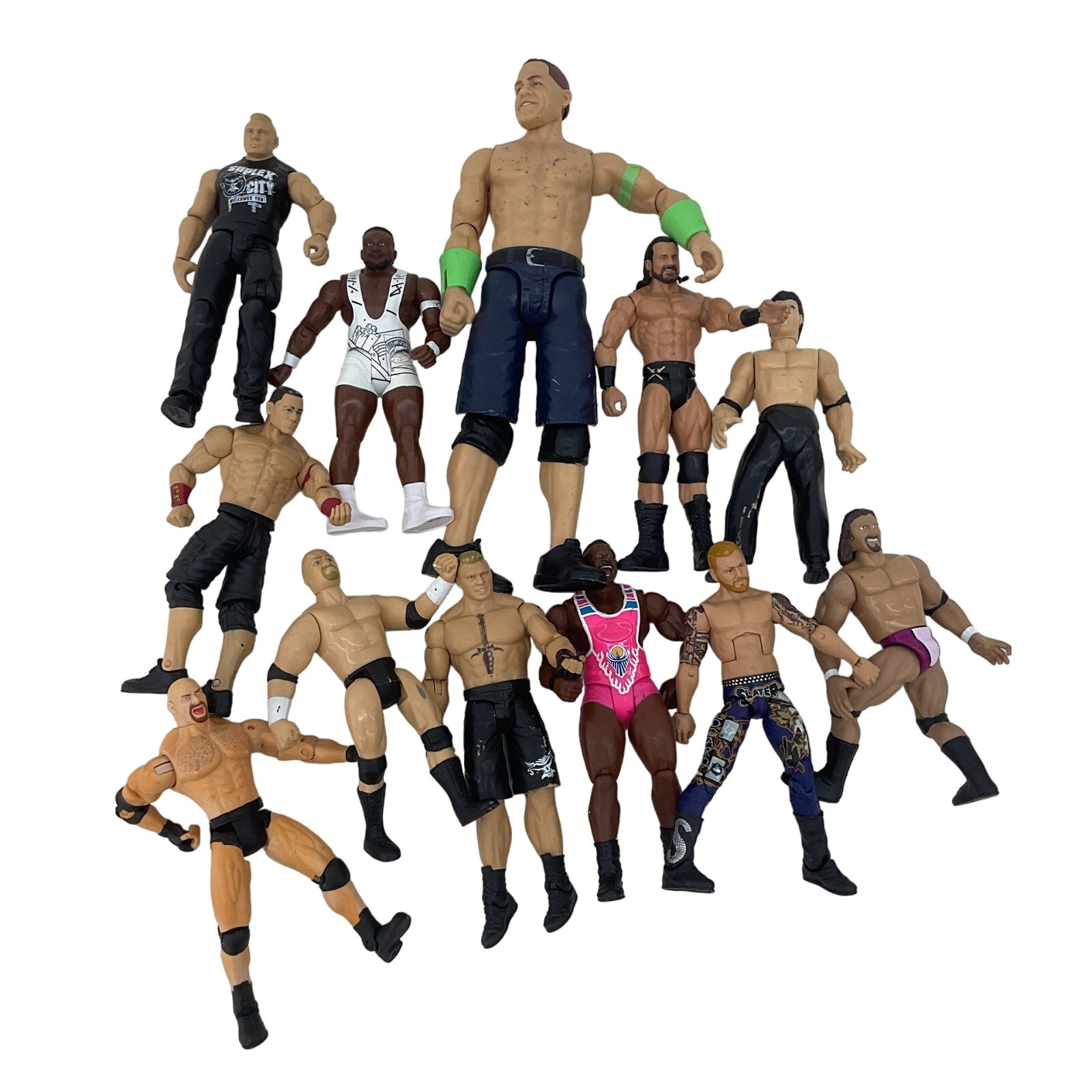 Preowned WWE WCW WWF Action Figure, Multicolor, Plastic Toy Lot - Warehouse Toys