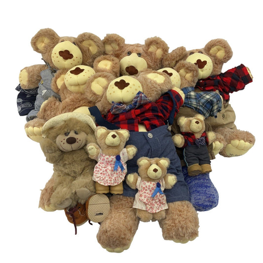 Preowned Xavier Roberts Furskins Country Home Teddy Bears LOT 13 lbs Vintage 80s - Warehouse Toys