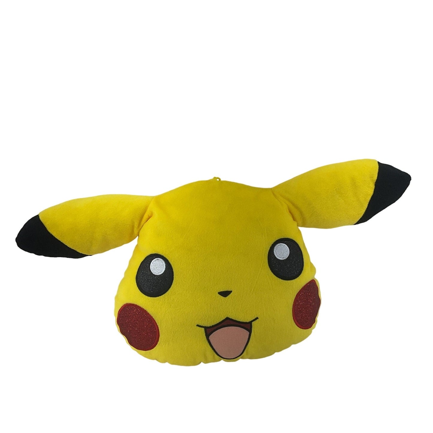 Preowned Yellow Pokemon Large Pikachu Face Pillow Plush Toy in Good Condition - Warehouse Toys