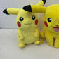 Preowned Yellow Pokemon Pikachu Plush LOT of 2 Sitting Position Designs - Warehouse Toys