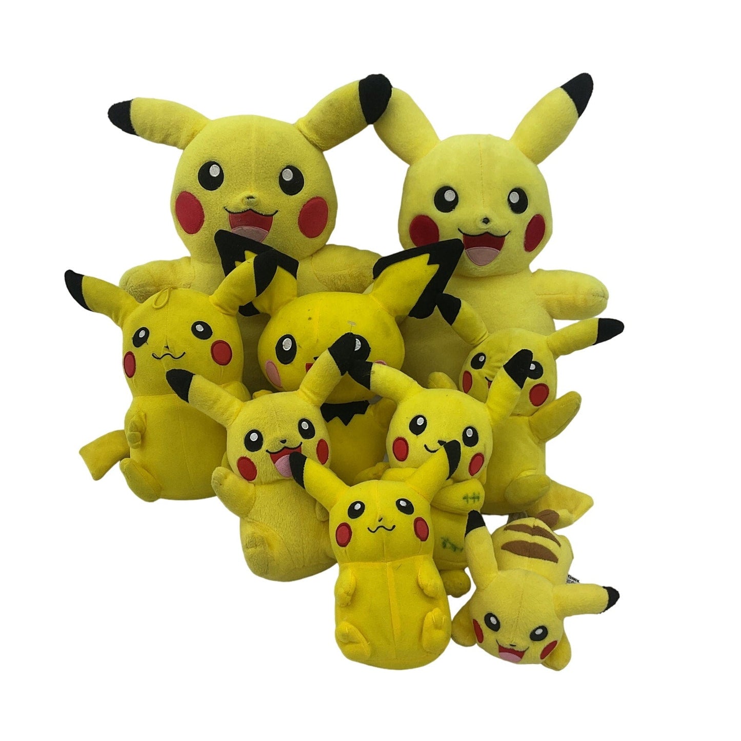 Preowned Yellow Pokemon Plush Toys LOT 4 lbs Pikachu Character Stuffed Animals - Warehouse Toys