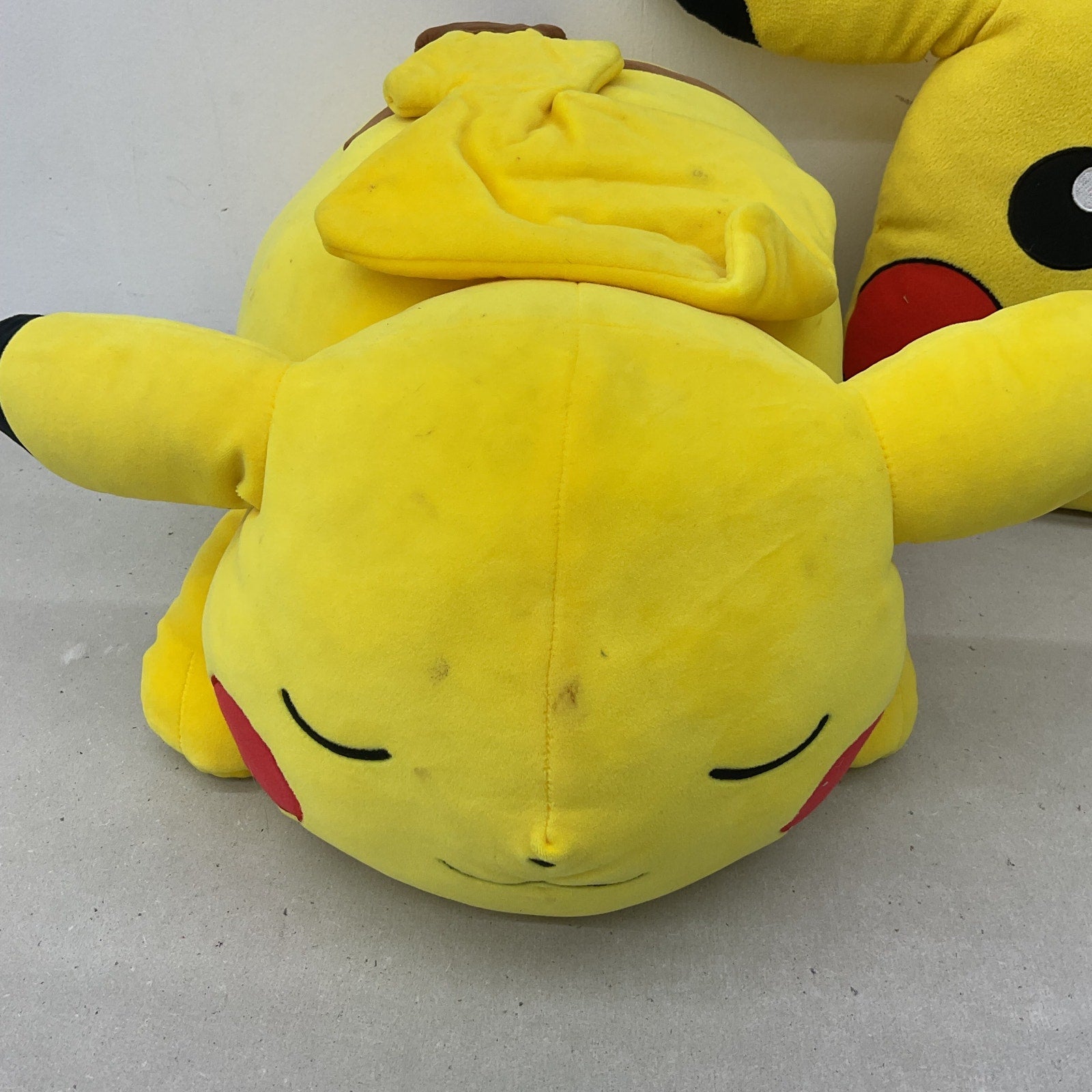 Preowned Yellow Pokemon Plush Toys LOT of 2 Soft Large Pikachu Stuffed Animals - Warehouse Toys