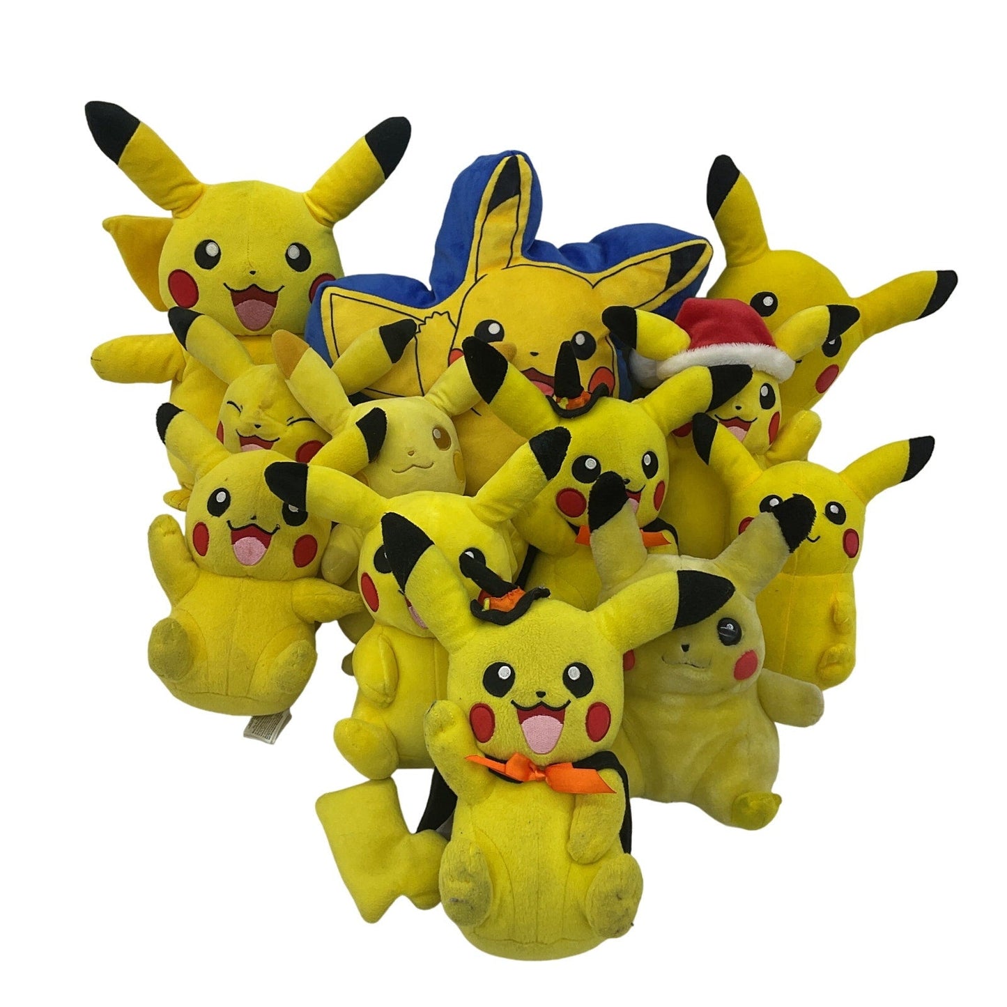 Preowned Yellow Pokémon Plush Toys Pikachu Assorted Designs 5 lbs LOT - Warehouse Toys