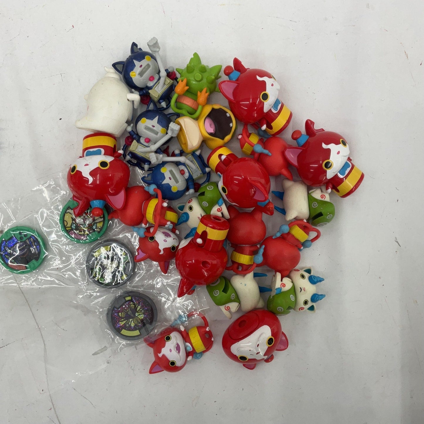 Preowned Yo - Kai Watch Komajiro Jibanyan Roboyan Multicolor Anime Stuffed Toys - Warehouse Toys