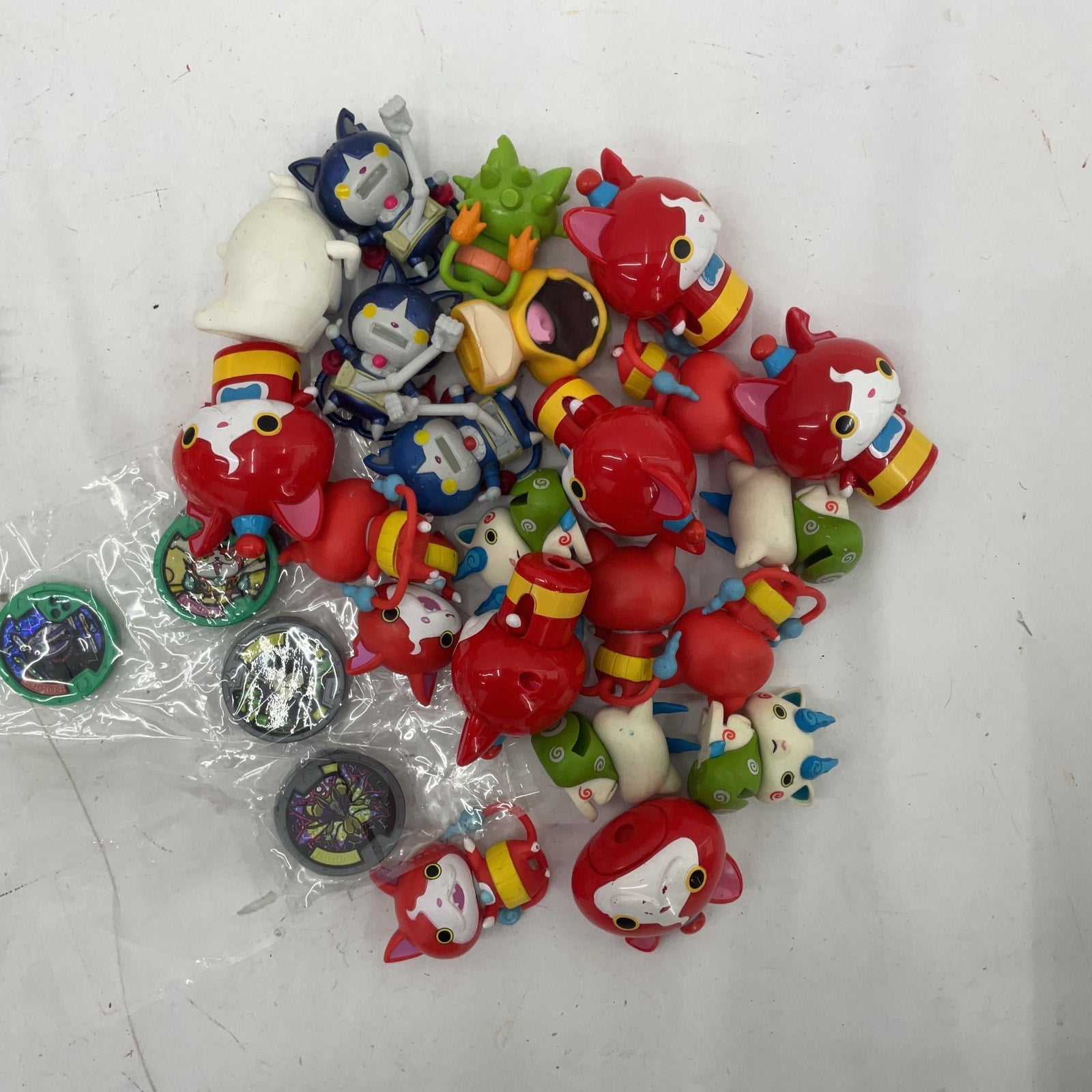 Preowned Yo - Kai Watch Komajiro Jibanyan Roboyan Multicolor Anime Stuffed Toys - Warehouse Toys