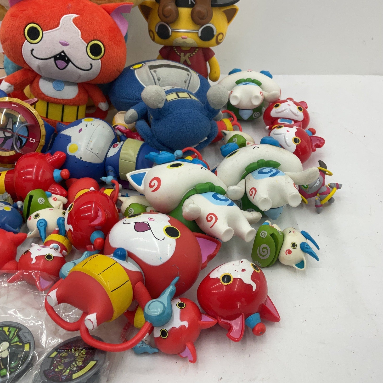 Preowned Yo - Kai Watch Komajiro Jibanyan Roboyan Multicolor Anime Stuffed Toys - Warehouse Toys