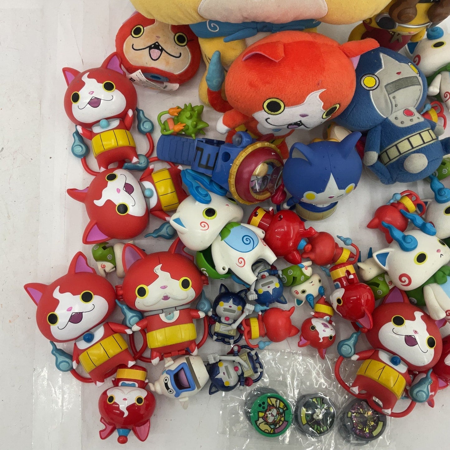 Preowned Yo - Kai Watch Komajiro Jibanyan Roboyan Multicolor Anime Stuffed Toys - Warehouse Toys