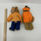 Pumpkin and Farmer Teddy Bear Plush - Brown Stuffed Animal Toy Halloween - Warehouse Toys