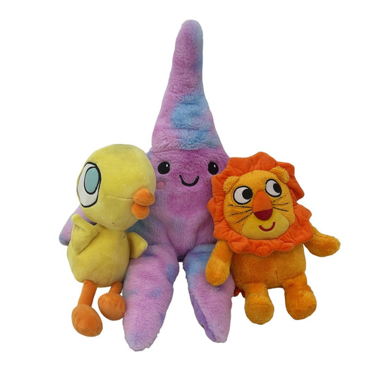 Purple 2 Scoops Octopus Kohls Cares Orange Lion Yellow Mo Willem Bird Plush Toys - Warehouse Toys