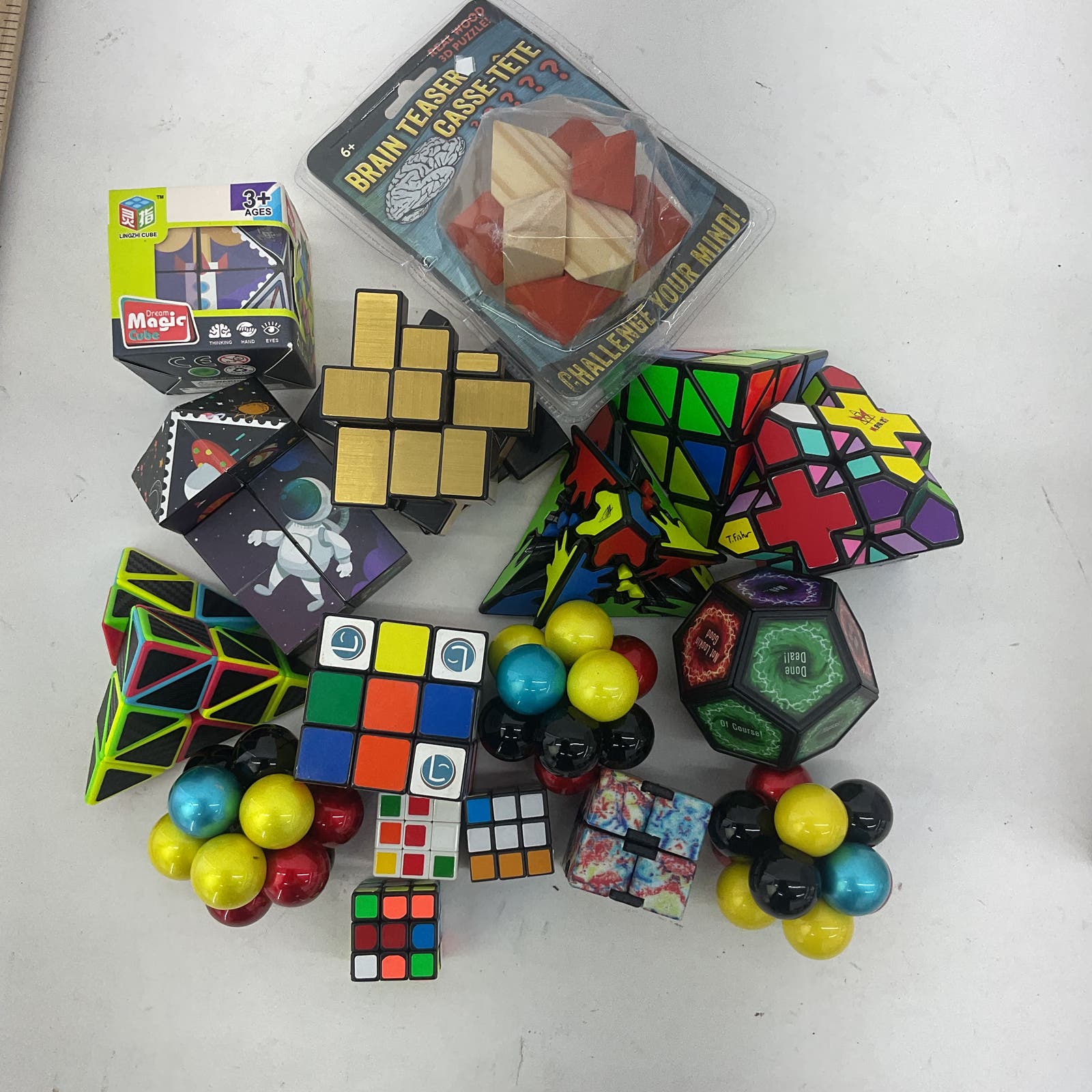 Puzzle Toys Educational Lot Multicolor Rubix Cube Brain Teasers Wholesale - Warehouse Toys