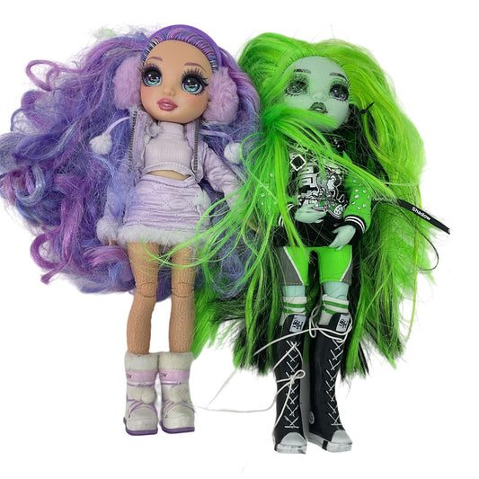 Rainbow High Fashion Dolls LOT 2 Shadow Harley Limestone Violet Willow Winter - Warehouse Toys