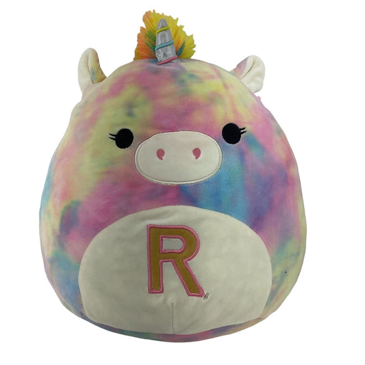 Rainbow Tie Dye Zebra R Large Plush Squishmallow Stuffed Animal - Warehouse Toys