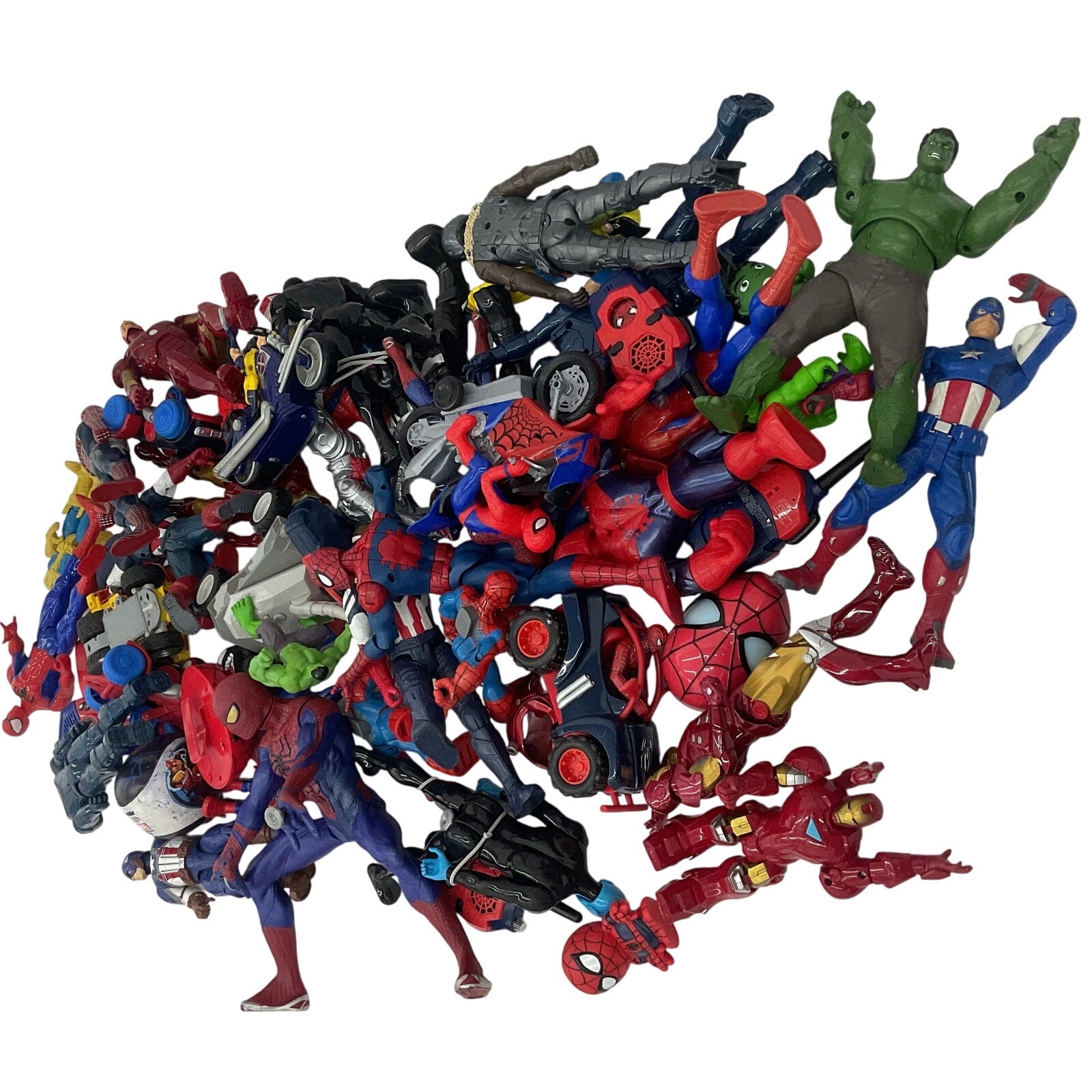 Random Loose Action Figures Toys LOT 25 lbs Preowned DC Spiderman Marvel Others - Warehouse Toys