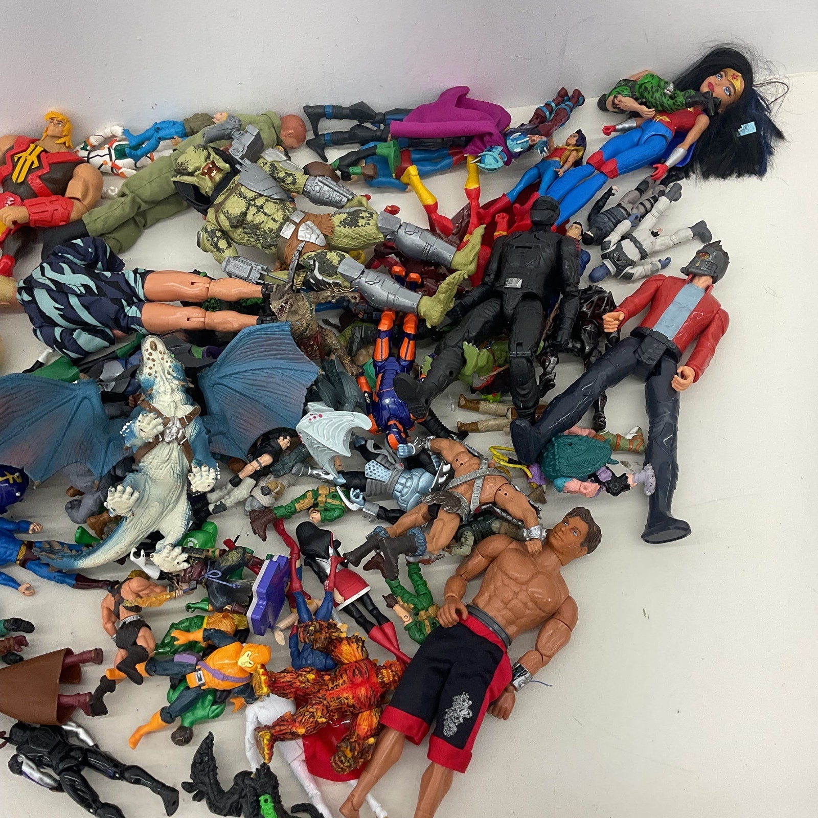 Random Marvel DC & Others Mixed Loose Action Figures Toys LOT 15 lbs Preowned - Warehouse Toys