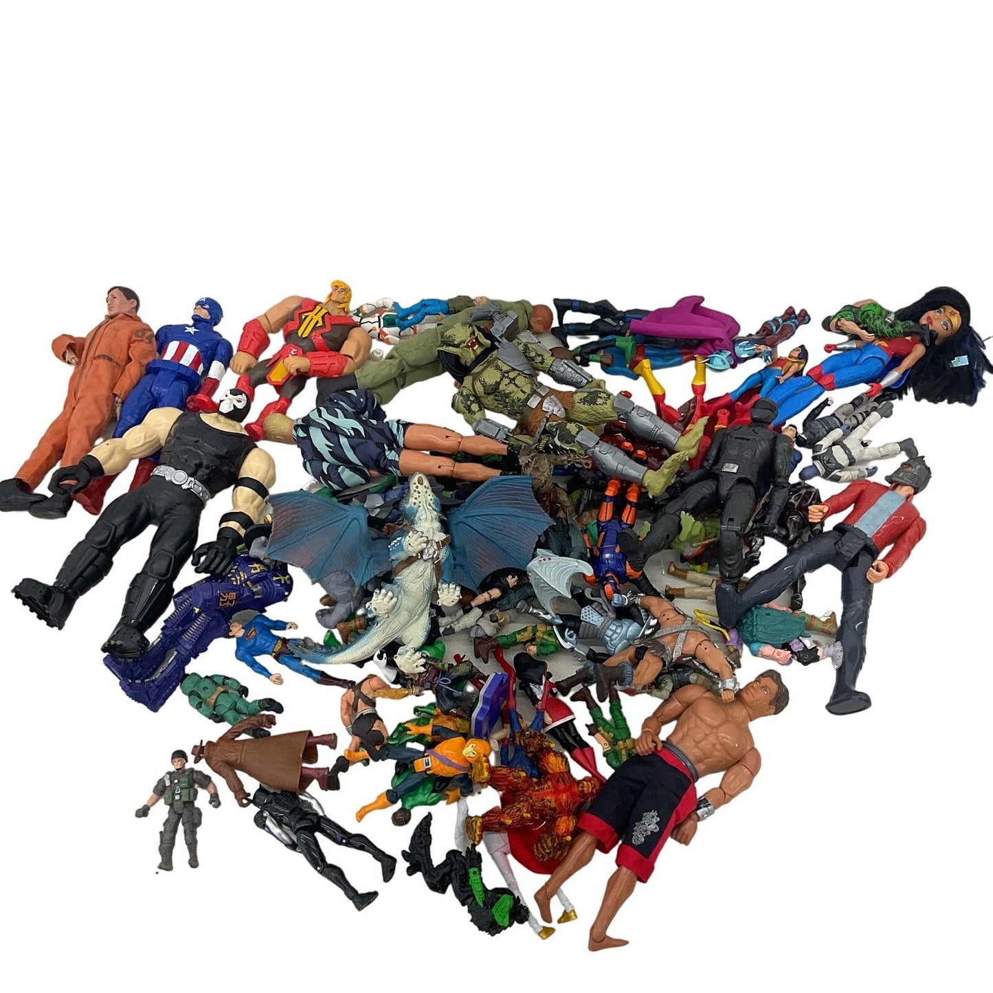 Random Marvel DC & Others Mixed Loose Action Figures Toys LOT 15 lbs Preowned - Warehouse Toys