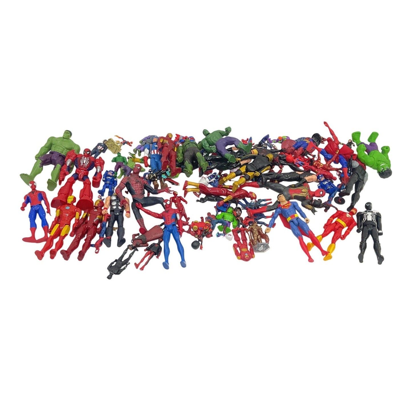Random Mix Loose Action Figures Toys LOT Preowned DC Marvel & Others 22 lbs - Warehouse Toys