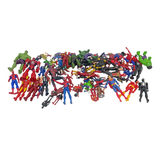 Random Mix Loose Action Figures Toys LOT Preowned DC Marvel & Others 22 lbs - Warehouse Toys