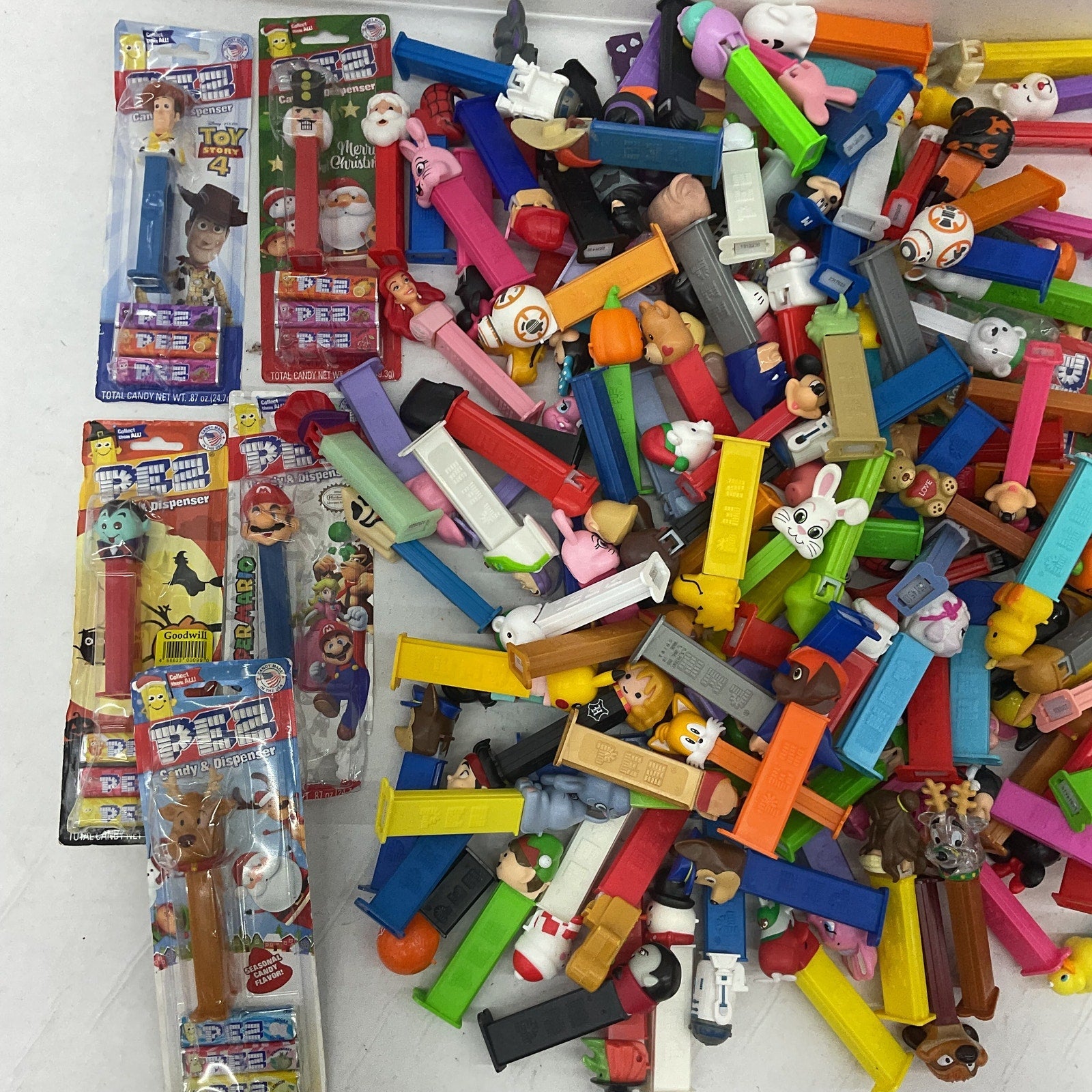 Random Mix Loose Pez Candy Dispensers Toys LOT 8 lbs Preowned Holiday Star Wars - Warehouse Toys