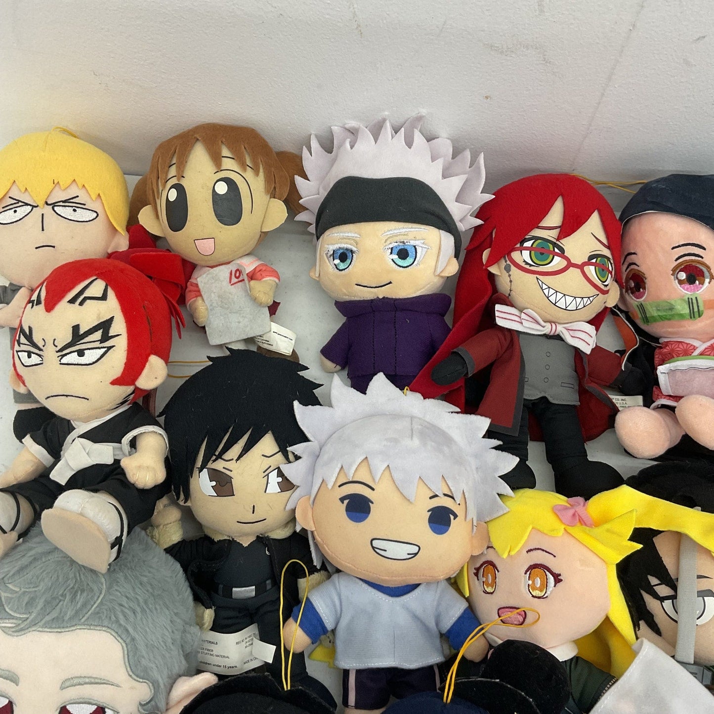 Random Mixed Anime Cartoon Character 5 lb LOT Plush Dolls Hunter X Hunter Others - Warehouse Toys