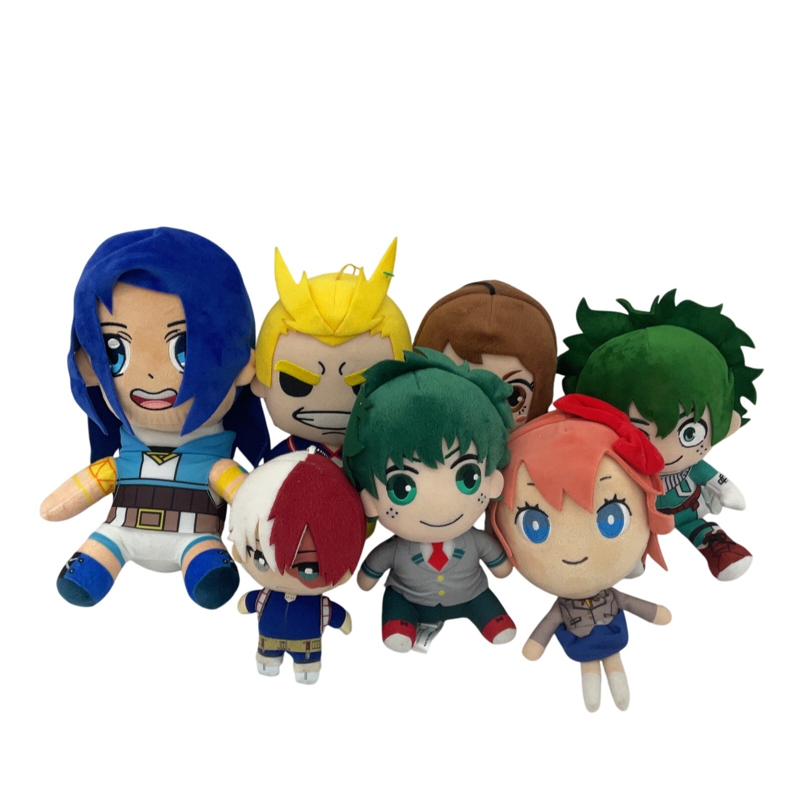 Random Mixed Anime Cartoon Character Plush Dolls Natsuki My Hero Academia Etc - Warehouse Toys