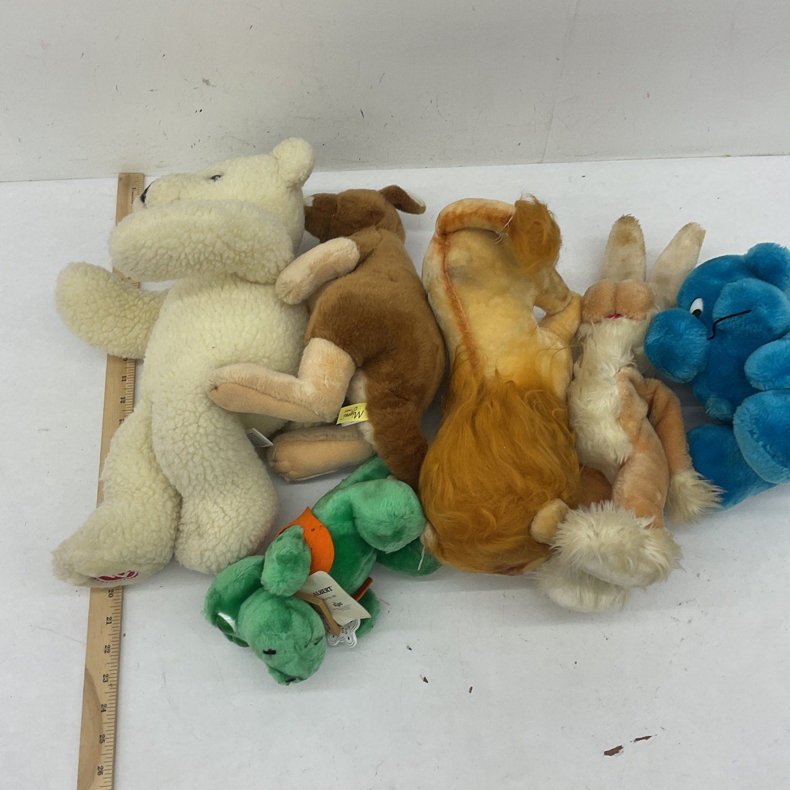 Random Mixed Assorted Stuffed Animals LOT Preowned Gator Bunny Rabbit White Bear - Warehouse Toys