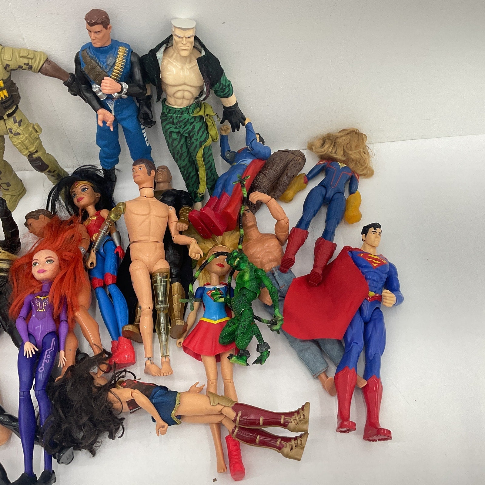 Random Mixed Dolls Action Figures Toys LOT 10 lbs Preowned DC Marvel & Others - Warehouse Toys