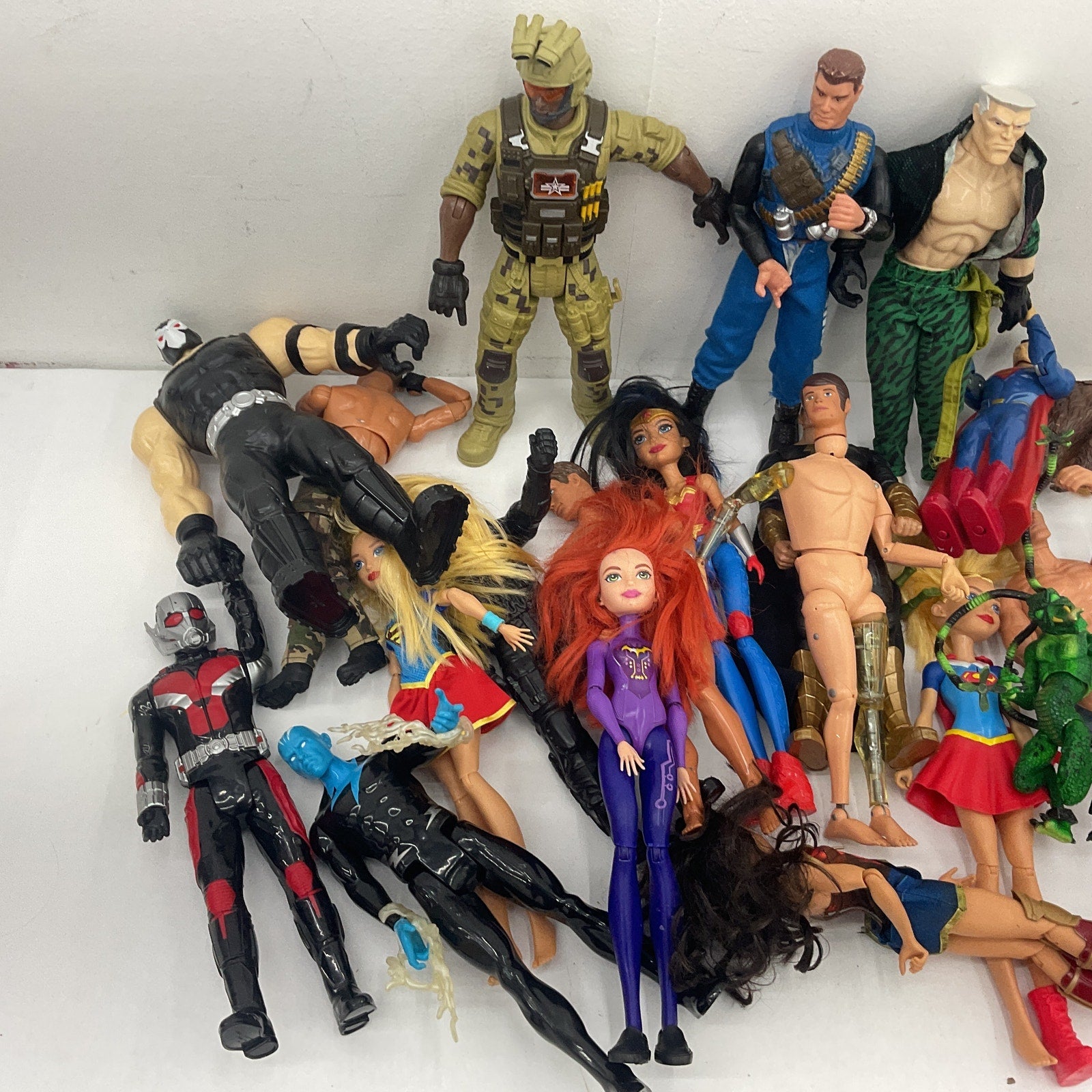 Random Mixed Dolls Action Figures Toys LOT 10 lbs Preowned DC Marvel & Others - Warehouse Toys