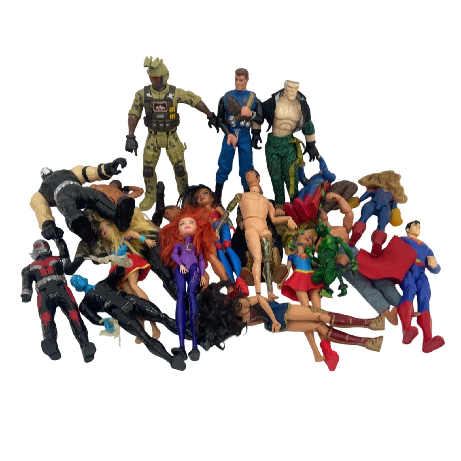 Random Mixed Dolls Action Figures Toys LOT 10 lbs Preowned DC Marvel & Others - Warehouse Toys