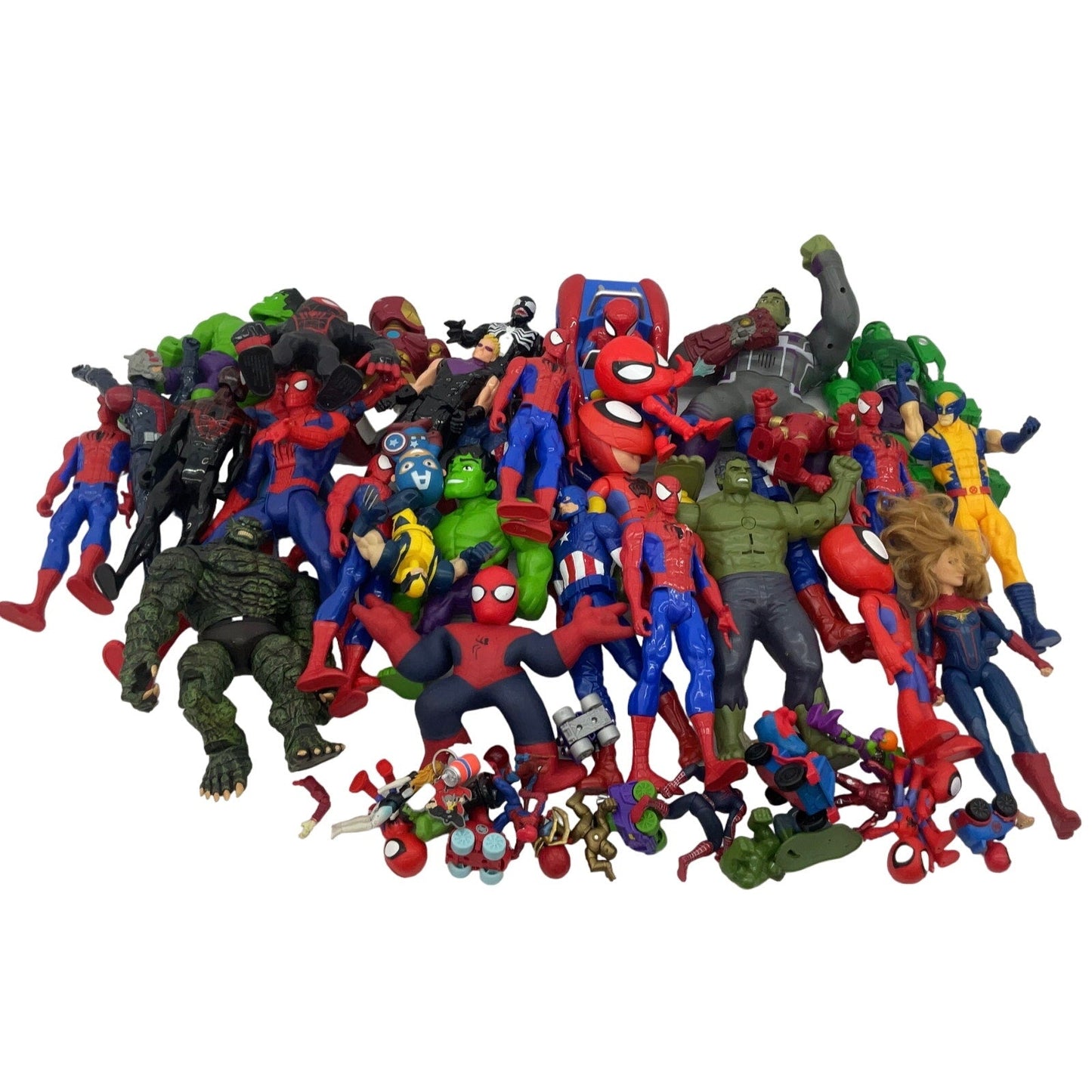 Random Mixed Loose 25 lbs Action Figures Toys LOT Preowned DC Marvel & Others - Warehouse Toys