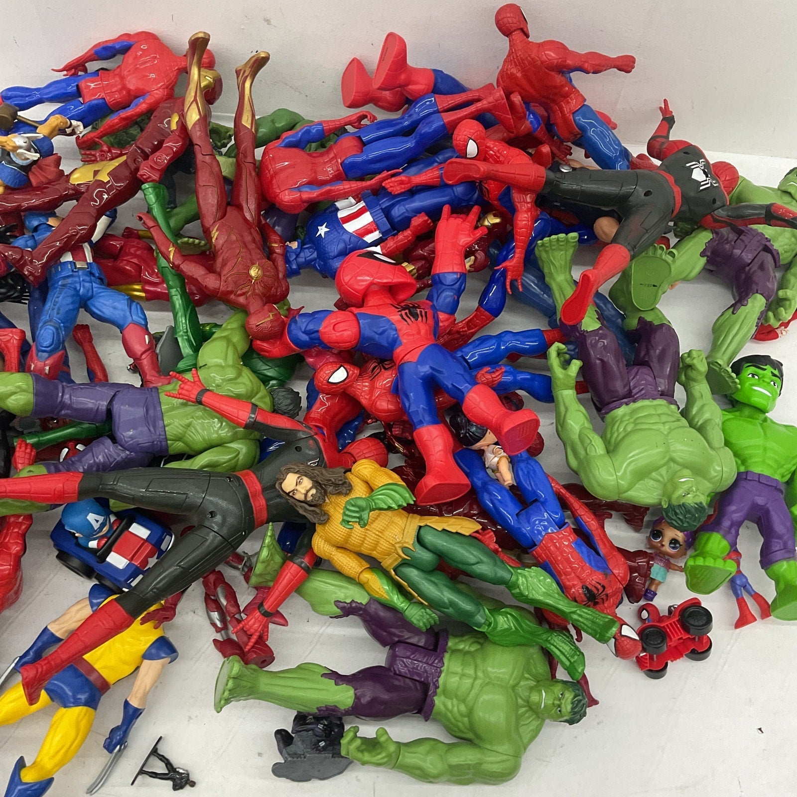 Random Mixed Loose Action Figures 26 lbs Toys LOT Preowned DC Marvel & Others - Warehouse Toys