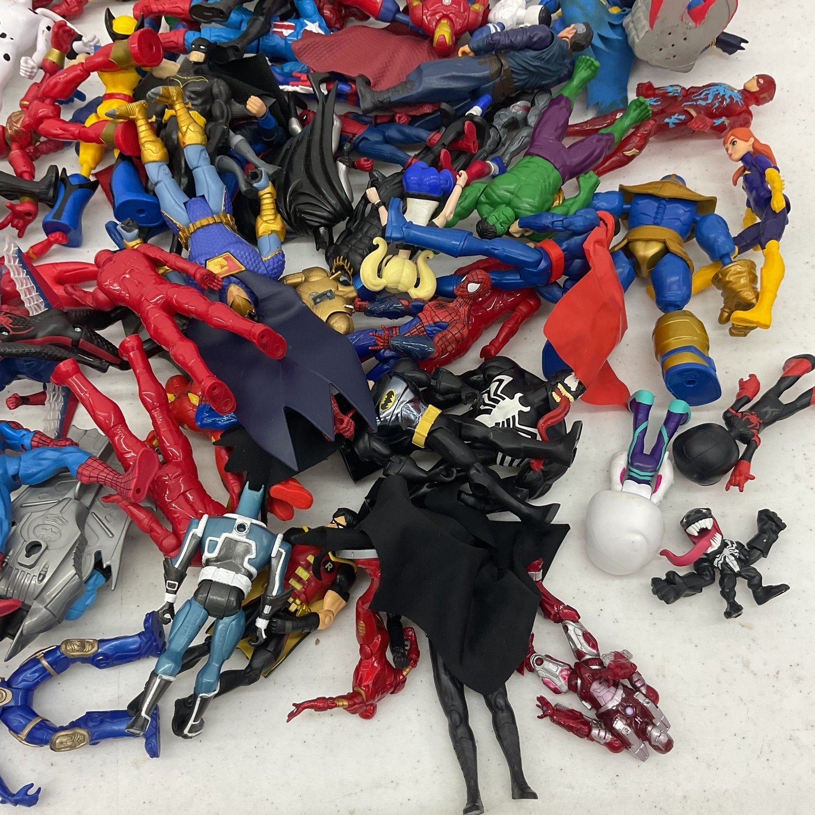 Random Mixed Loose Action Figures Toys LOT 10 lbs Preowned DC Marvel & Others - Warehouse Toys