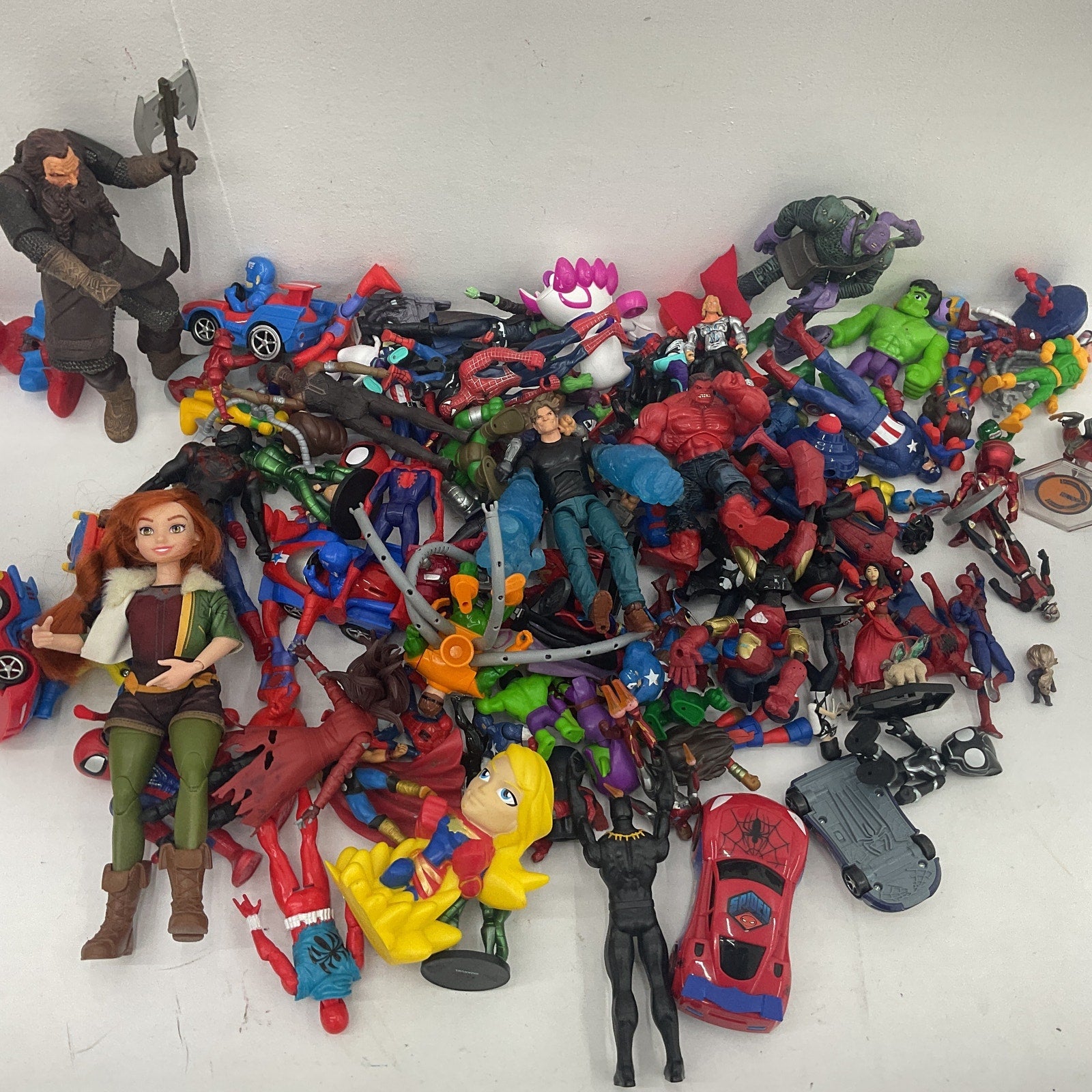 Random Mixed Loose Action Figures Toys LOT 10 lbs Preowned DC Marvel & Others - Warehouse Toys