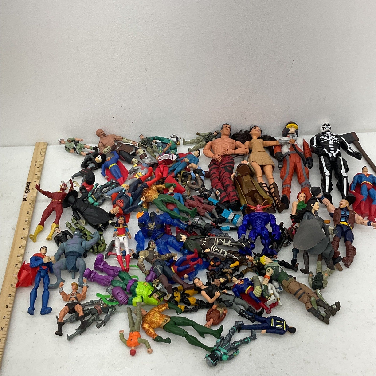 Random Mixed Loose Action Figures Toys LOT 10 lbs Preowned DC Marvel & Others - Warehouse Toys