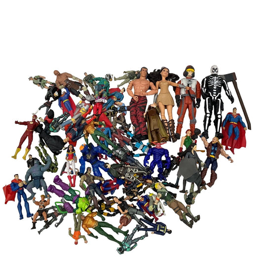 Random Mixed Loose Action Figures Toys LOT 10 lbs Preowned DC Marvel & Others - Warehouse Toys