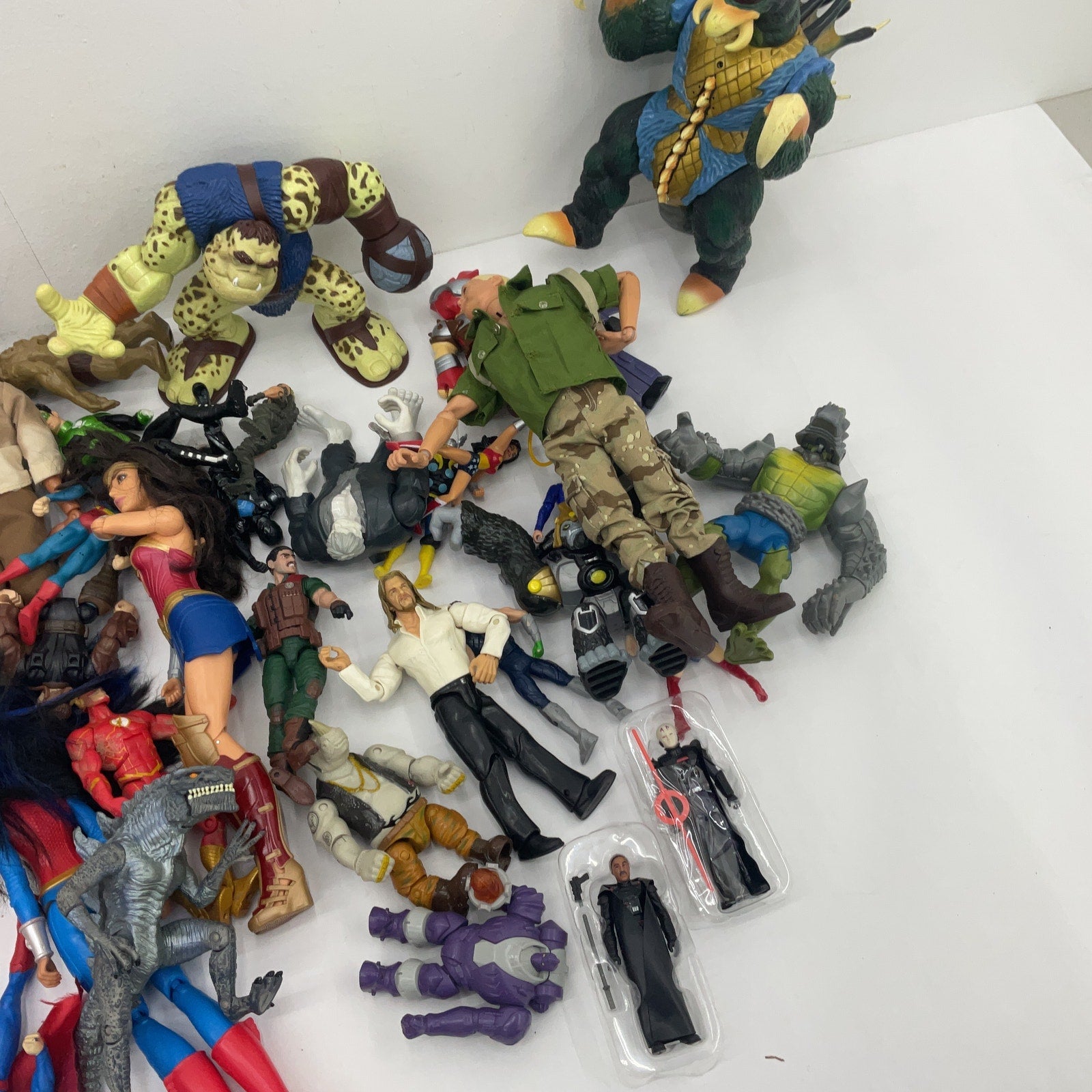 Random Mixed Loose Action Figures Toys LOT 10 lbs Preowned Godzilla DC & Others - Warehouse Toys