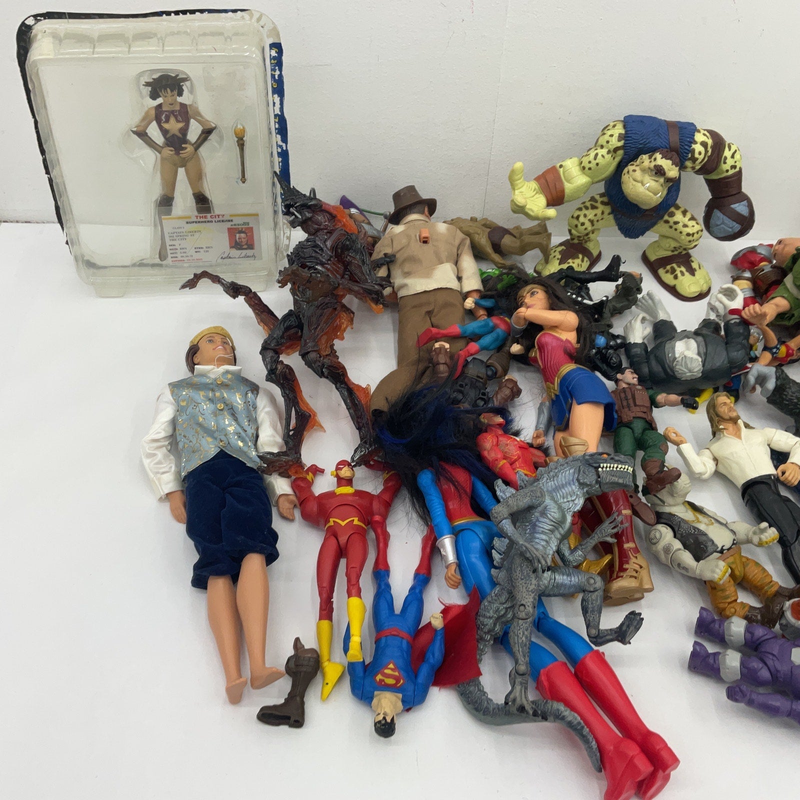 Random Mixed Loose Action Figures Toys LOT 10 lbs Preowned Godzilla DC & Others - Warehouse Toys