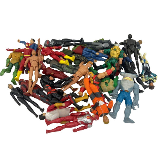 Random Mixed Loose Action Figures Toys LOT 14 lbs Preowned DC Marvel & Others - Warehouse Toys