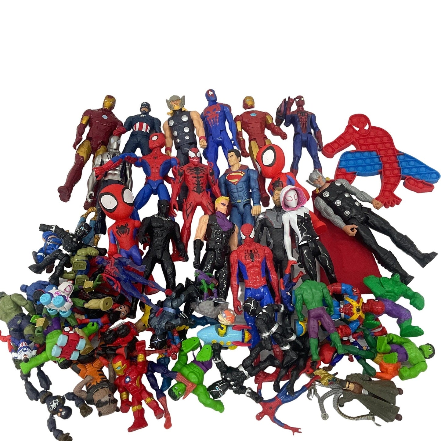 Random Mixed Loose Action Figures Toys LOT 15 lbs Preowned DC Marvel & Others - Warehouse Toys