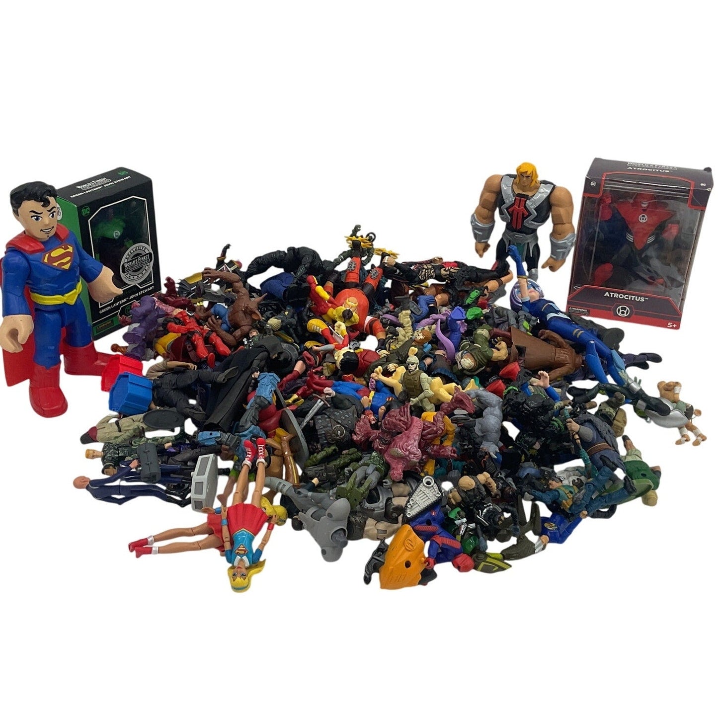 Random Mixed Loose Action Figures Toys LOT 15 lbs Preowned DC Marvel & Others - Warehouse Toys